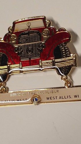 Lions Club Pin Home Of The Excalibur Car West Allis West Wisconsin Rare Large - Picture 3 of 19