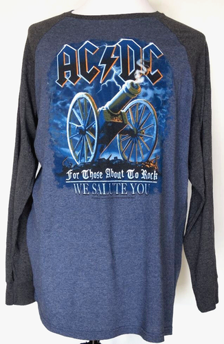 AC/DC Cannon Blue/Gray L/S T-Shirt 