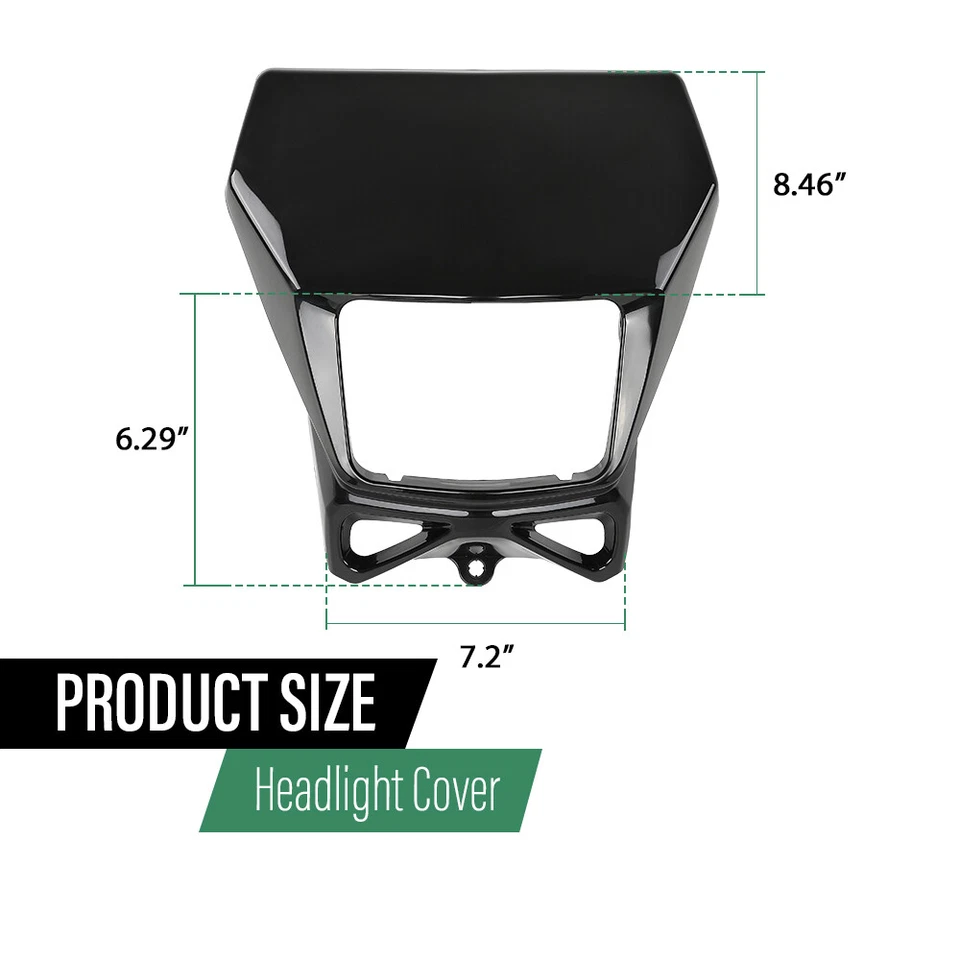 Черный чехол для лицевой стороны фары подходит для 05–16 Suzuki DR-Z400S DRZ400SM DR200S DR650SE - Изображение 3 из 4
