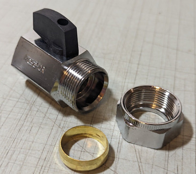 Genuine ArjoHuntleigh Ball Valve Compression Fitting 6300015 NEW Arjo Connector