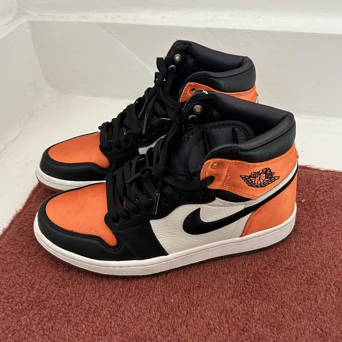 Orange satin jordan 1 discount