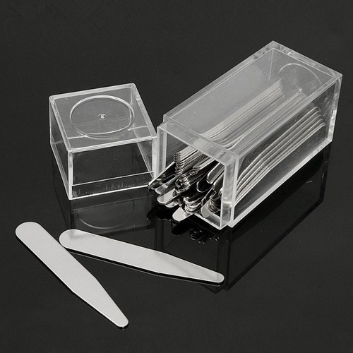 40 Metal Collar Stays + 10 for Men Shirts 4 Various Sizes In