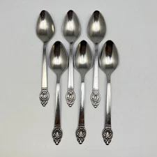 Oneida Stainless Teaspoon Danish Court Flatware Silverware 6-18 6Pc