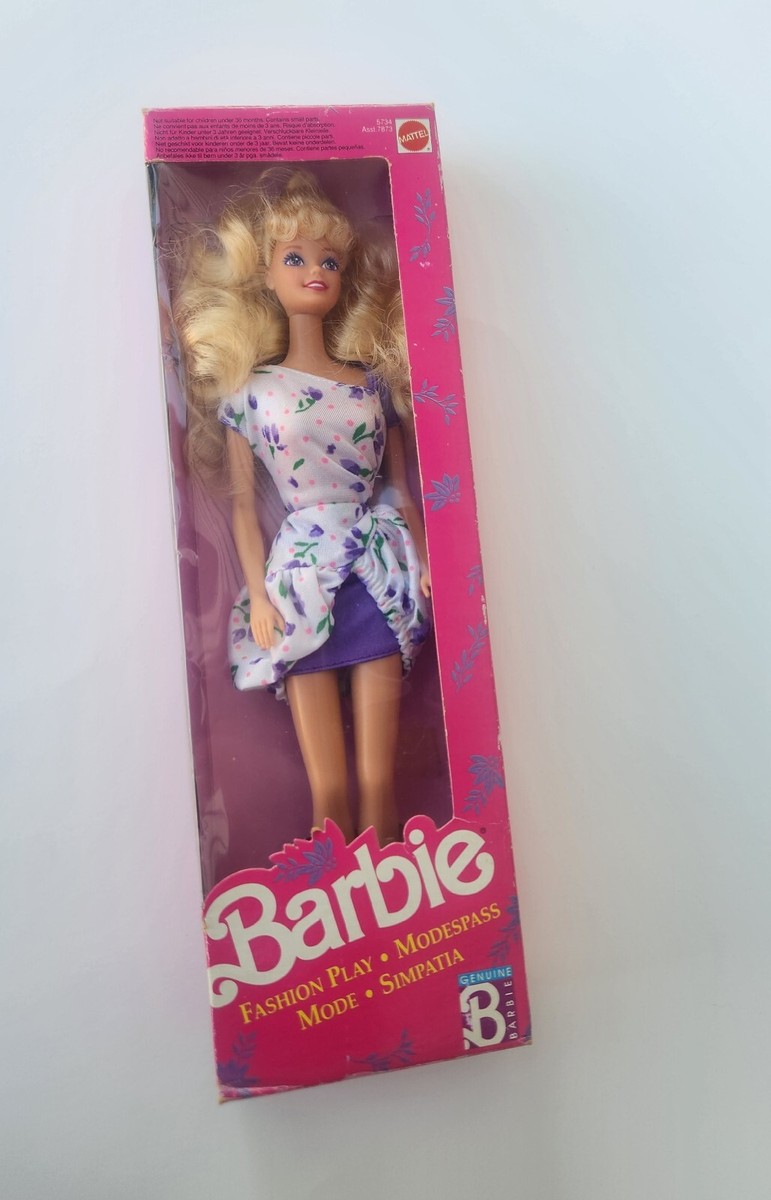 Barbie Fashion Play Doll Blonde Mattel 1990 #5734 NEW Barbie Fashion Play Doll Blonde Mattel 1990 #5734 NEW