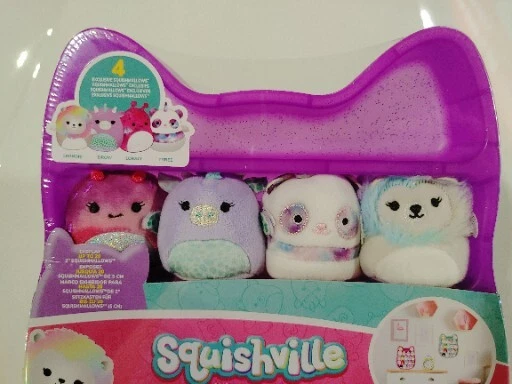 Squishmallows Squishville Play & Display Pink Plush Display