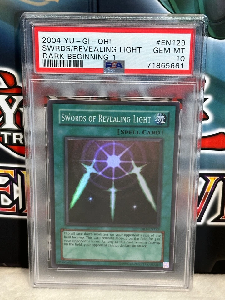 YU-GI-Oh 2004 DB1 EN129 Swords of Revealing Light - PSA 10 GEM MINT - Image 3 of 4