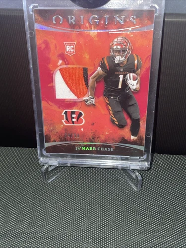 2021 Panini Origins Ja'marr Chase Rookie #RP- JC 3 Colour Patch /99 RC  Bengals