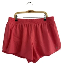 RBX Athletic Running Shorts Women Size L Pink Pull On Built-in Underwear