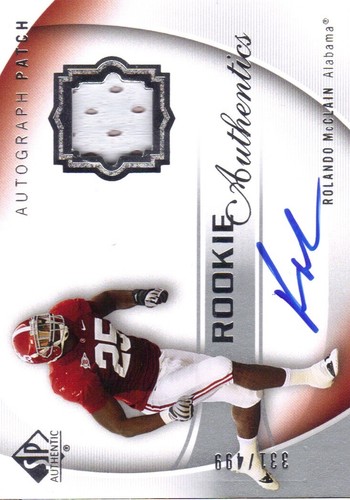 Rolando McClain [Autograph Jersey] #120 2010 SP Authentic card