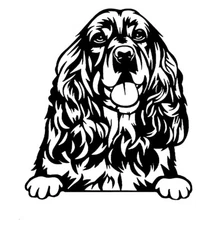 Cocker Spaniel Graphic Black Vinyl Decal Car Truck Windows laptop notebook