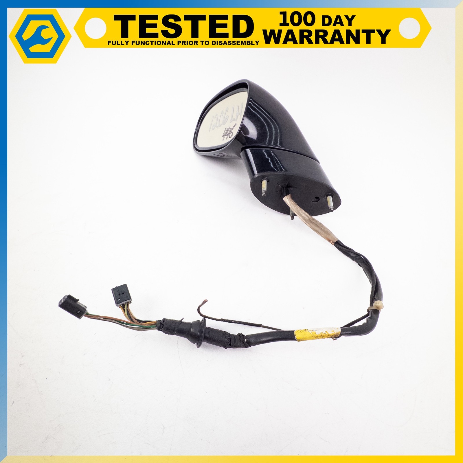 05-13 CHEVROLET CORVETTE C6 FRONT LEFT POWER FOLD DOOR MIRROR ASSEMBLY BLACK OEM