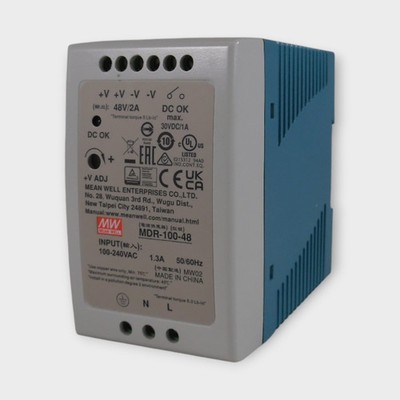 Mean Well MDR-100-48 - 96W 2A 48V Single Output DIN Rail Power Supply *TESTED!*