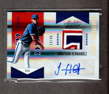 2020 Panini Absolute Jersey Signatures JONATHAN HERNANDEZ (RC) #AJS-JH   19/49