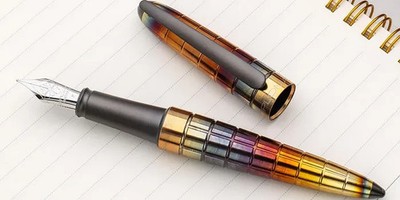 DIPLOMAT AERO RHOMB FLAME FOUNTAIN PEN FINE STEEL NIB NEW IN BOX