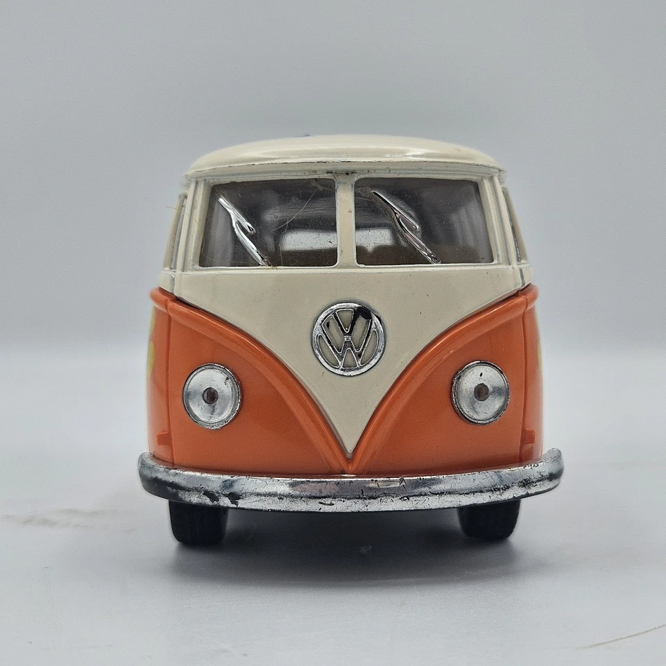 Autobús VW T1 (Tipo 2) "Paz y Amor" Escala 1/32 Diecast y Modelo de Plástico - Naranja Foto 2 de 4