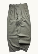 Vintage Saint Laurent YSL Pleated Dress Pants Wool Blend 90s Straight Leg 31x29