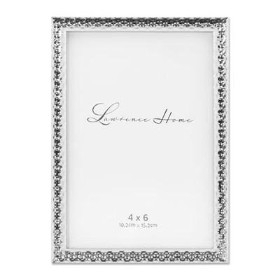  Metal Picture Frame with Hammer Effect 4x6 Silver