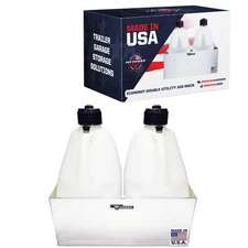 Pit Posse USA made Fuel Jug Holder Rack Fits 2 5-Gallon Jugs Aluminum Storage