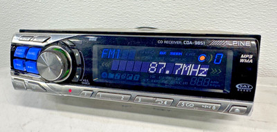 Alpine CDA-9851 CD player radio stereo single din MP3 WMA SAT Ready Rare EQ