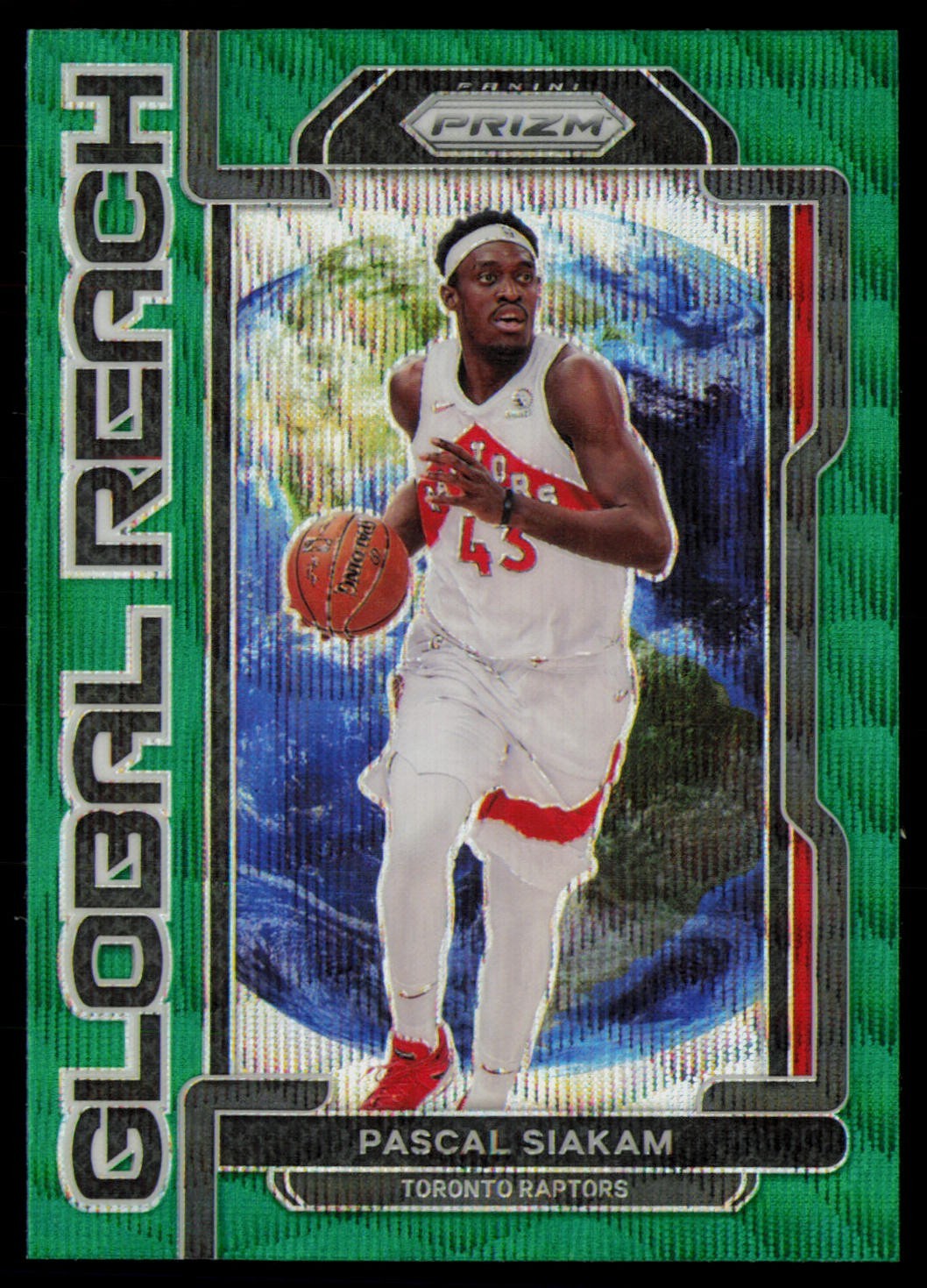 2021-22 Panini Prizm - Global Reach Pascal Siakam #7 Green Wave