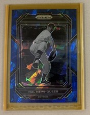 2023 Panini Prizm #285 Hal Newhouser   Blue Cracked Ice Detroit Tigers