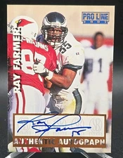 RAY FARMER 1997 THE SCORE BOARD PRO LINE -  CERTIFIED AUTOGRAPH CARD