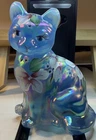 New ListingBeautifully Decorated Fenton Art Glass Cat Figurine - Preowned, Excellent