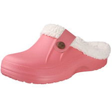 Shevalues Fuzzy Men Clogs Slippers Winter Fur Men Slippers Waterproof Garden Sho