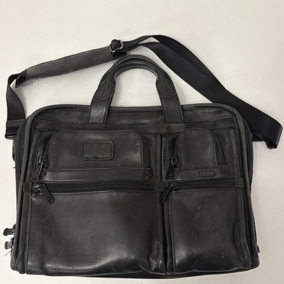 Tumi Alpha T-Pass Medium Screen Briefcase Laptop Bag Leather 96108DH 