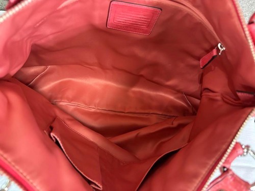 Vintage Coach Shoulder Hand bag Soho 19002 Red Leather Y2K Buckle Hobo Purse - Picture 16 of 24