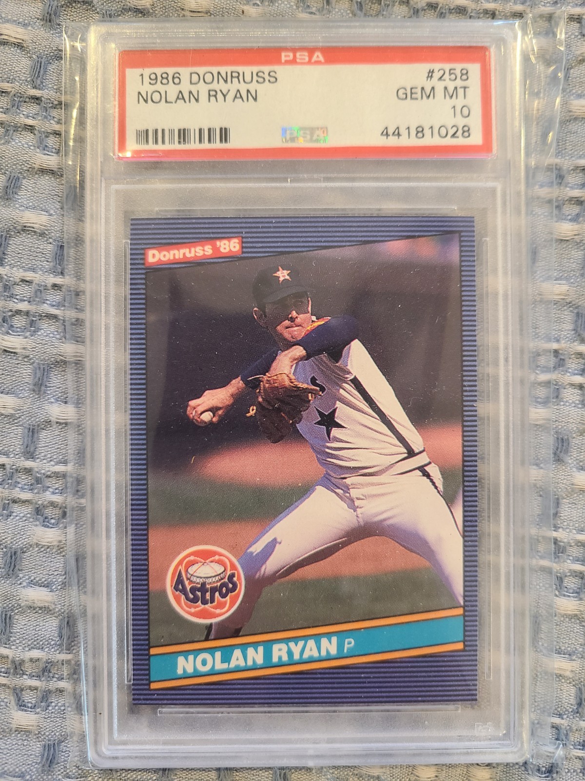 1986 DONRUSS #258 NOLAN RYAN PSA 10