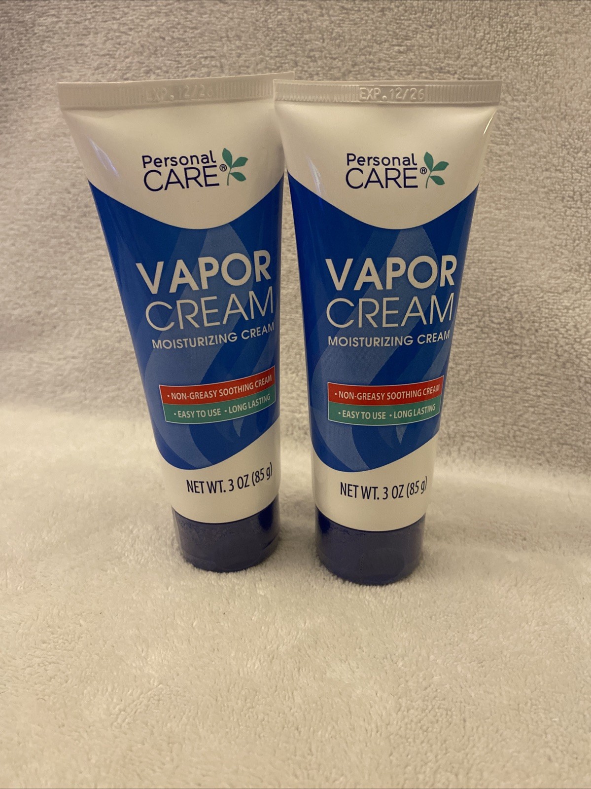 2-PACK Personal Care Vapor Cream Moisturizing & Soothing Non-Medicated 3 oz Each