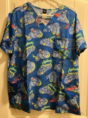 Cherokee Scrubs Size Large L Tooniforms Aladdin V Neck Top NEW
