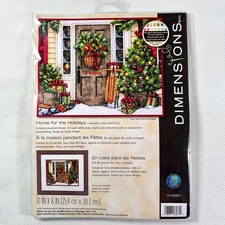 Home For The Holidays Dimensions Counted Cross Stitch Kit 8" X 10" 70-08961 NIP