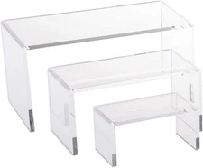 888 Display USA Clear Acrylic Jewelry Display Risers Showcase Fixtures Bakery...