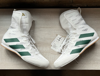 Adidas Box Hog 4 Boxing Shoes Men's 6 / Women's 7 White Green Gold IH2731 NWT