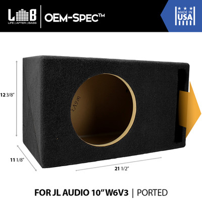 Fits JL Audio 10W6v3-D4 Subwoofer Vented/Ported ¾  MDF Sub Woofer Box Enclosure