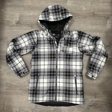 Helly Hansen White Plaid RECCO Parka Sz S Ins...