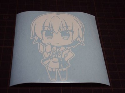 CS 0009 Gakkou Gurashi Mii kun style sticker white rear glass