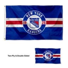 New York Rangers Double Sided Embroidered Flag