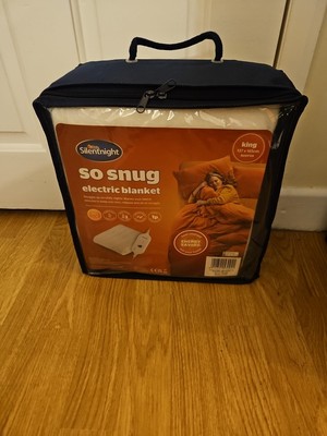 Silent Night So Snug 🧡Electric Blanket King Size 137x165cm Energy Saving  New UK