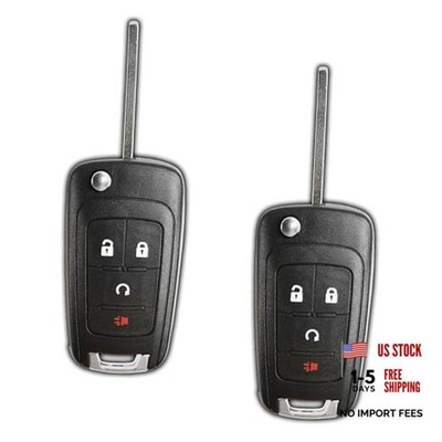 #ad 2X Keyless Entry Remote Start Flip Car Key Fob Control 4 Button Two $26.52