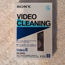 SEALED Sony V8-25CL cleaning cassette tape BRAND NEW Video8 Hi8 Digital8 8mm nos
