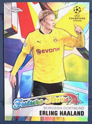 ERLING HAALAND 2020-21 Topps Chrome UCL Future Stars Silver Refractor