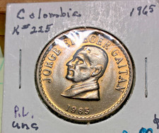 1965 Colombia 50 Centavos, uncirculated. Coin #1646. Free Shipping