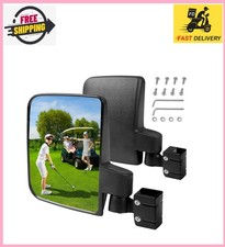 No Drilling Golf Cart Side Mirrors, Foldable Rear View Mirrors for 0.75" / 1"