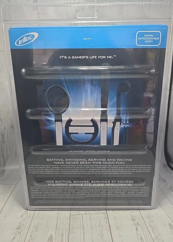 Wii 6 In 1 Sports Pack Kit Golf Baseball Tennis Racing Wheel Straps New In Box - Image 3 of 4