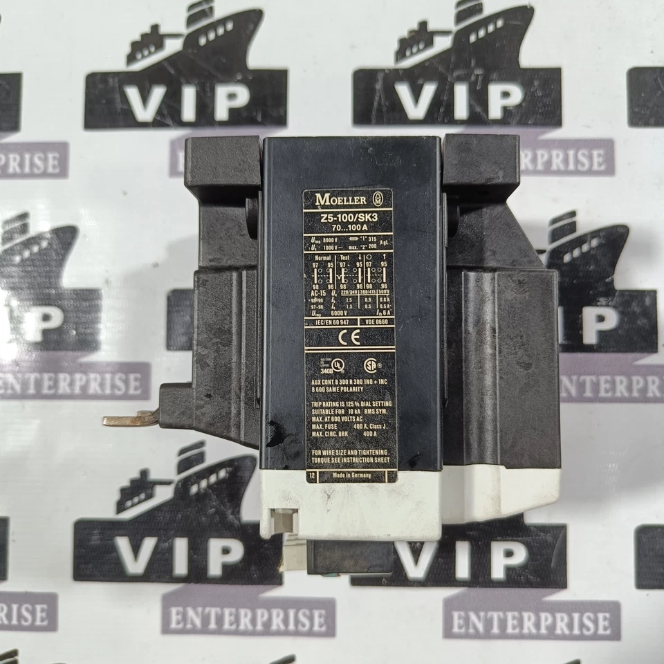 RELÉ DE PROTECCIÓN DEL MOTOR MOELLER Z5-100/SK3 ENVÍO RÁPIDO GRATUITO Foto 3 de 4