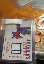 2022 Panini Chronicles - America's Pastime Swatches Charlie Blackmon #APS-CB (ME