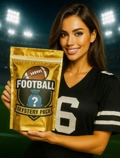 NFL Football Mystery Card Pack 120 Cards - Graded Cards, Rookies, Autos, Relics